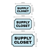 Notched Standard Supply Closet Wall or Door Sign | Facilities and Rooms Sign