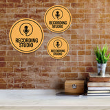 Circle Plus Recording studio Wall or Door Sign | Easy Installation | Business & Studio Signage