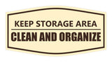 Signs ByLITA Fancy Keep Storage Area Clean and Organized Durable ABS Plastic Laser Engraved Easy Installation Elegant Design Wall or Door Sign