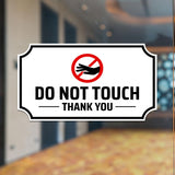 Notched Standard Do Not Touch Thank You Wall or Door Sign | Safety & Caution