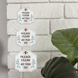 Heritage Plus Please Clean As You Go Wall or Door Sign | Public Spaces Signage