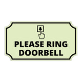 Notched Standard Please Ring Doorbell Wall or Door Sign | Warning/Safety/Precaution