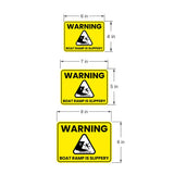 Classic Framed Plus Warning Boat Ramp Is Slippery Door or Wall Sign | Boats & Yachts Signage