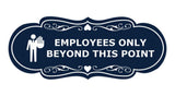 Designer Employees Only Beyond This Point (Stop) Wall or Door Sign