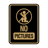 Signs ByLITA Portrait Round No pictures Wall or Door Sign