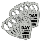 Day Sleeper Do Not Knock Door Hanger | House or Business Door Sign