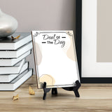 Deal Of The Day 6x8 Dry Wipe Table Sign Easy Installation | Restaurant & Bar | Perfect To Clearly Direct Customers & Advertise Specials | No Pen Included