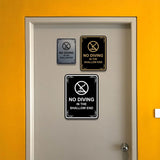 Signs ByLITA Portrait Round No Diving in The Shallow End Door or Wall Sign | Easy Installation | Elegant Design | Pool Safety