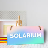 Solarium 5x10 Hanging Plus Wall or Door Sign | Rustic Twine | Range of Vibrant Decor Styles | Room Signs For Home and Business