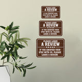 Classic Framed Plus Please Leave A Review If You Enjoyed Your Stay With Us, Please Leave A Review. Door or Wall Sign | Public Notice Signs