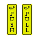 Signs ByLITA Vertical Push and Pull Door Signs (Coffee Beans) Door Sign
