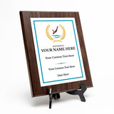 Diving Customizable Wooden Award Plaque | Easel Mount Option | Achievement and Recognition Personalizable Plaques | Sports Award