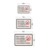 Classic Framed Plus No Food or Drink Allowed In Children’s Area Door or Wall Sign | Children's Warning and Safety Signs