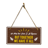 Home Decor 5x10 Hanging Plus Wall or Door Sign | Home Decor Inspirational Signs