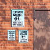 Portrait Round Plus Elevator Available – Assistance Upon Request Wall or Door Sign | General Kitchen and Food-related