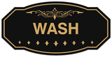 Signs ByLITA Victorian Wash Wall or Door Sign - Laser-Engraved Lettering | Durable ABS Plastic | Vibrant Colors | Powerful Foam Tape