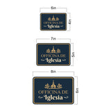 Classic Framed Plus Officina de Iglesia — Church Office Door or Wall Sign | Spanish - Inspirational & Scripture Signs