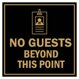 Signs ByLITA Square No Guests Beyond this Point Graphic Wall or Door Sign