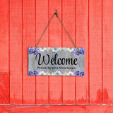 Welcome Please Remove Your Shoes 5x10 Hanging Wall or Door Sign