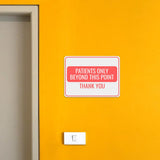 Classic Framed Plus Patients Only Beyond This Point – Thank You Door or Wall Sign | Medical Facility Greeting & Reception