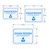 Classic Framed Plus Exam Room – Doctor On-Duty Door or Wall Sign | Hygiene and Safety Signage