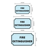 Notched Standard Fire Extinguisher Wall or Door Sign | Facilities and Rooms Sign
