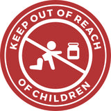 Circle Plus Keep Out Of Reach Of Children Wall or Door Sign | Safety Signs For School
