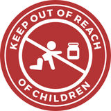 Circle Plus Keep Out Of Reach Of Children Wall or Door Sign | Safety Signs For School