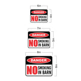 Classic Framed Plus Danger No Smoking In Barn Door or Wall Sign | Farm/Barn Warning Signage