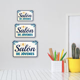 Classic Framed Plus Salón de Jóvenes — Youth Room / Youth Ministry Door or Wall Sign | Spanish - Church Room & Area Signs