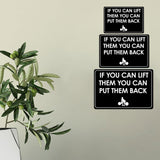 Classic Framed Plus If You Can Lift Them You Can Put Them Back Door or Wall Sign | Gym Etiquette Signage