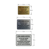 Signs ByLITA Classic Framed Gym Users Notice: We Do Not Advise Leaving Your Belongings Unattended & Accept No Liability For Any Loss or Damage Door or Wall Sign Easy Installation | Warning Health & Safety | Office & Venues