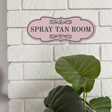 Designer Plus Spray Tan Room — Wall or Door Sign | Treatment Room - Sign
