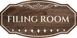Victorian Plus Filing Room Wall or Door Sign | Legal and Courtroom Decoration