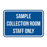 Classic Framed Plus Sample Collection Room Staff Only Door or Wall Sign | Medical Specialism Rooms