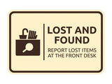 Signs ByLITA Classic Framed Lost and Found Report Lost Items at the Front Desk Wall or Door Sign