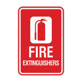 Signs ByLITA Portrait Round Fire Extinguishers Wall or Door Sign