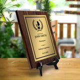 Sailing Customizable Wooden Award Plaque | Easel Mount Option | Achievement and Recognition Personalizable Plaques