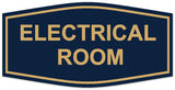 Signs ByLITA Fancy Electrical Room Authorized Personnel Only Sign - Laser-Engraved Lettering | Durable ABS Plastic | Vibrant Colors | Powerful Foam Tape