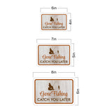Classic Framed Plus Gone Fishing Catch You Later Wall or Door Sign | Fishing Appreciation Decoration