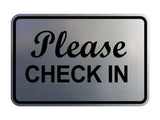 Signs ByLITA Classic Framed, Please Check In Wall or Door Sign