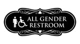 Signs ByLITA Designer All Gender Room Restroom Wall or Door Sign