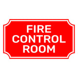 Notched Standard Fire Control Room Wall or Door Sign | Fire/Emergency/Electrical/Security Safety Signs