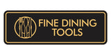 Signs ByLITA Standard Fine Dining Tools Door or Wall Sign Easy Installation | Durable Construction | Kitchen Essentials | Hygiene | AirBnB Signs