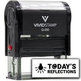 Vivid Stamp Today's Reflections Self-Inking Rubber Stamps Teachers And Schools | Motivational Stamps For Children | Re-inkable Ink Pad