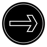 Signs ByLITA Circle Directional Arrow Right Graphic Door or Wall Sign | Easy Installation | Durable Construction | Promote Health And Safety | Caution Warning Sign for Home, Business and Office Spaces