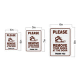 Portrait Round Plus Please Remove Your Shoes At The Door Thank You Wall or Door Sign | Public Notice Signs