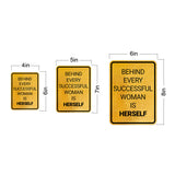 Portrait Round Plus Behind Every Successful Woman Is Herself Wall or Door Sign | Homely Decor