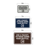 Signs ByLITA Classic Framed Use A Faucet, To Rinse Down Your Spittle Wall or Door Sign