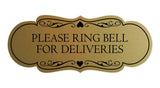 Signs ByLITA Designer Please Ring Bell for Deliveries Wall or Door Sign